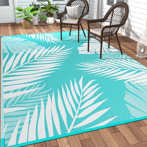 GENIMO Outdoor Rug, Waterproof Plastic Rugs 10'x14' by GENIMO