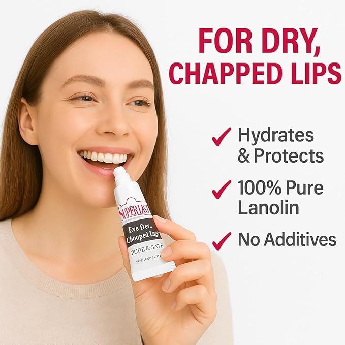 Lanolin Lip Balm 2 pack - Organic Lip Repair for Hot/Dry Weather - Natural nipple cream - Moisturizer for cracked lips - Hydrating lip care - Ultra pure jojoba oil - Chapstick For Men & Women 0.70 Oz