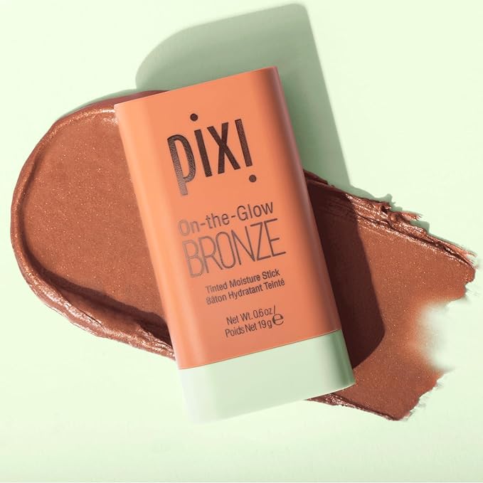 Pixi On-the-Glow Bronze - RichGlow, Hydrating Tinted Moisture Bronzer Stick with Ginseng, Aloe Vera & Fruit Extracts, For Cheeks & Lips, 19g / 0.6oz, Paraben-Free