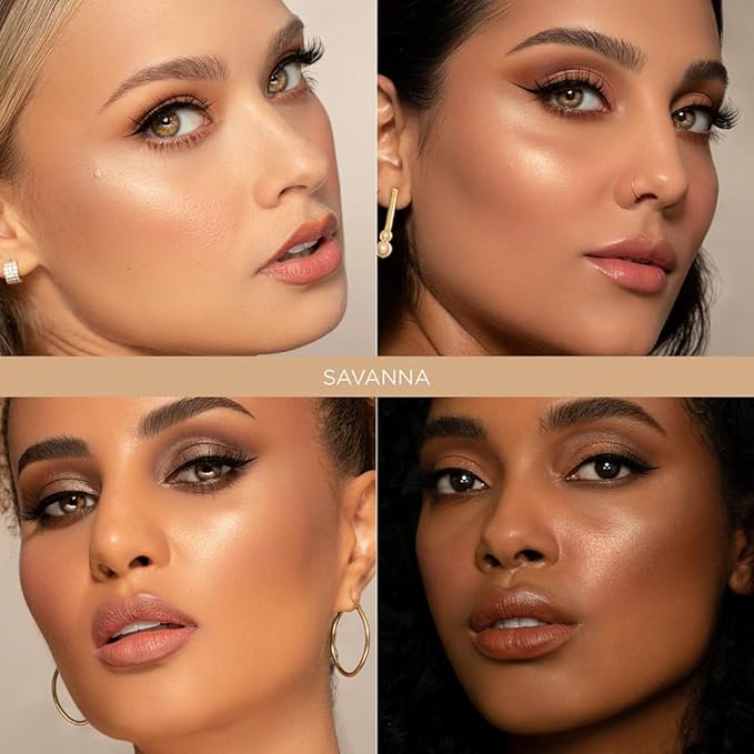 Sigma Beauty Highlighter Makeup – Illuminating Highlighting Powder for Face, Sheer Glimmer Face Highlighter for Cheeks, Cupid’s Bow, & Brow Bone (Savanna, Fiery Bronze Metallic)