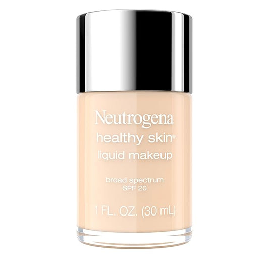 Neutrogena Healthy Skin Liquid Makeup Foundation with Broad Spectrum SPF 20 Sunscreen, Medium Coverage Foundation with Nourishing Pro-Vitamin B5, Buff 30, 1 fl. oz
