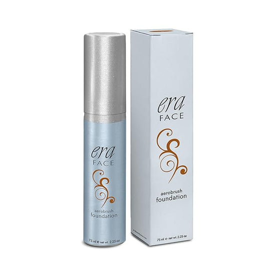 ERA Face spray makeup (R9 Chestnut - 2.25 oz) - airbrush foundation, everyday, buildable, professional spray on cosmetics by Era Beauty