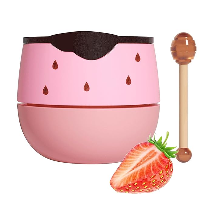 Strawberry Lip Sleeping Mask, Lip Mask Overnight Moisturizing Repairing Dry Crack Lip, Lip Care Products Reduce Lip Wrinkles & Dead Skin, Lip Moisturizer for Very Dry Lips, Women's Daily Lip Balm (strawberry)