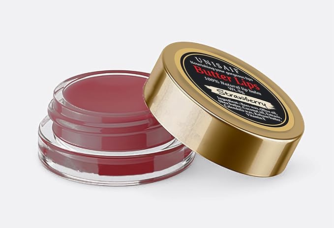 Strawberry Lip Balm - Vegan Lip Balm Lip Brightening for Dark Lips | Best Lip Balm | Moisturizing Lip Balm | Best Lip Moisturizer for Very Dry Lips | Lip Balm Organic (0.28Fl oz 8g)