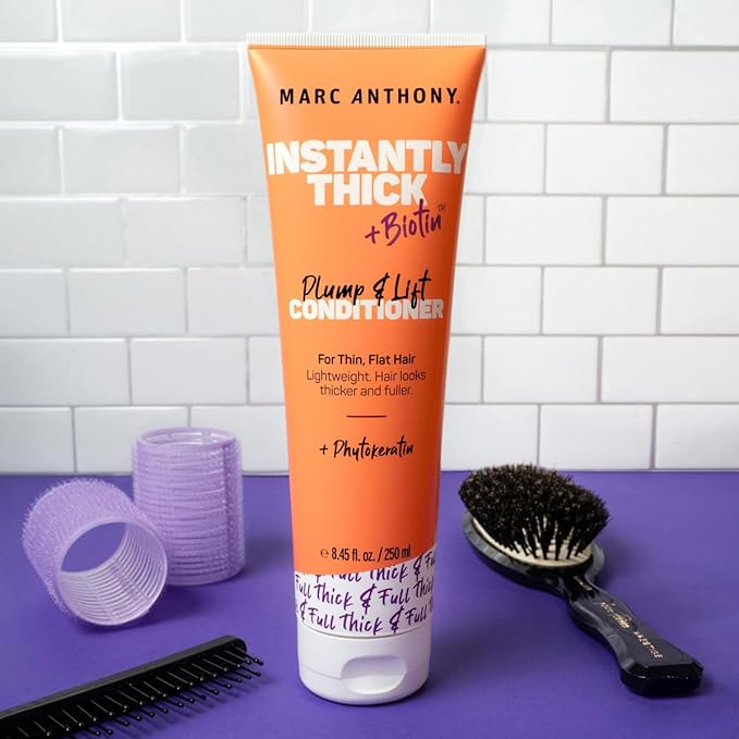 Marc Anthony Instantly Thick Biotin Conditioner, 8.45 oz - Volumizing & Moisturizing Hair Product for Thin, Flat or Dry Hair - Paraben-free, Sulfate-free, Phthalate-free