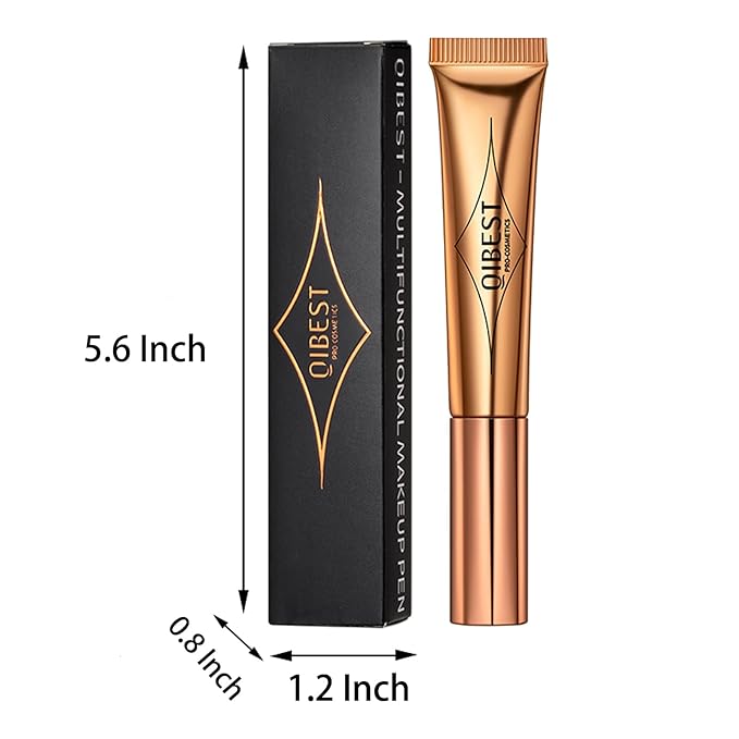 MEICOLY Liquid Highlighter Beauty Wand,Highlight Stick with Cushion Applicator,Lightweight Super Silky Cream Face Illuminator Highlight Make up,04 Pearl White