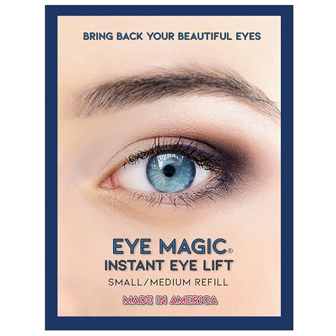 Eye Magic Premium Eyelid Lift (L/XL Kit + Gel) Made in America Lifts and Defines Droopy, Sagging or Hooded Eyes Safe For Daily Use