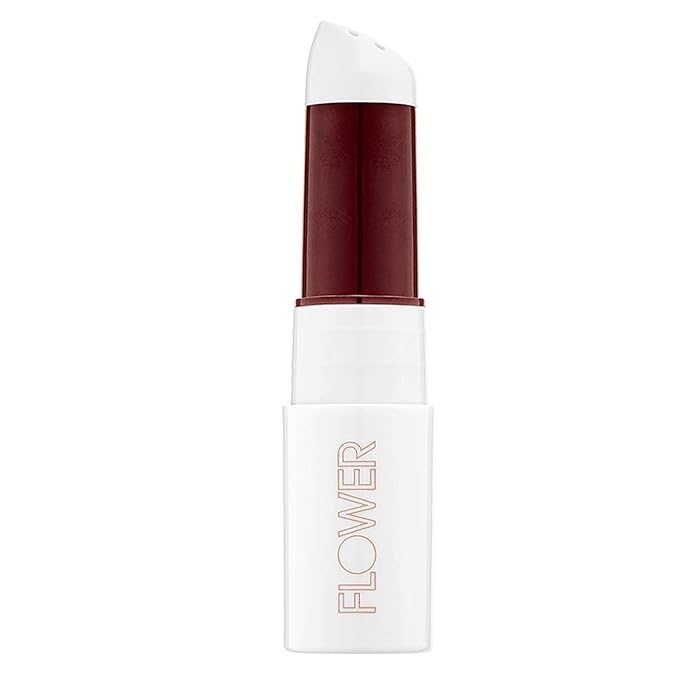 FLOWER BEAUTY By Drew Barrymore Petal Pout Lip Mask - Hydrating + Moisturizes Lips - Mango + Cocoa Butter - Lip Tint - Natural Color + Semi-Glossy Finish (Sangria)