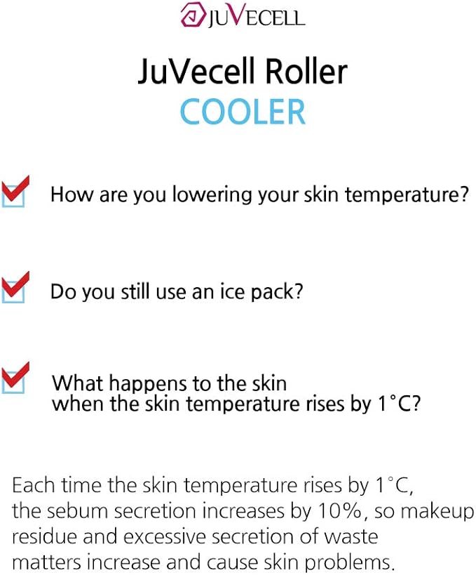 JUVECELL Ice Roller for Puffiness, Face & Eyes Cooler Facial Roller to Press Serums, Cream and Oil Into Skin, Massager Skin Care Tool, Eye Massager and Neck Roller