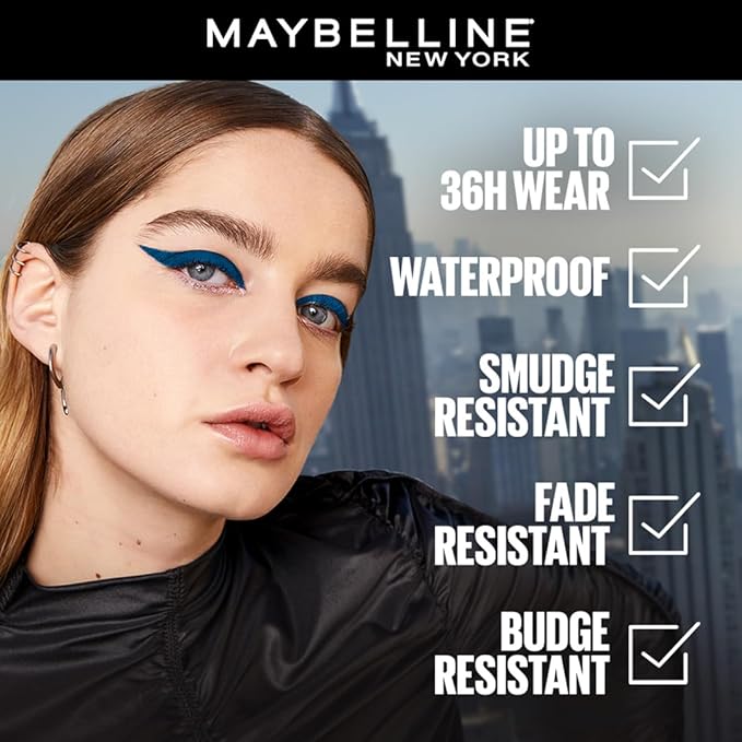 MAYBELLINE New York Tattoo Studio Long-Lasting Sharpenable Eyeliner Pencil, Glide on Smooth Gel Pigments with 36 Hour Wear, Waterproof Rose Quartz 0.04 oz