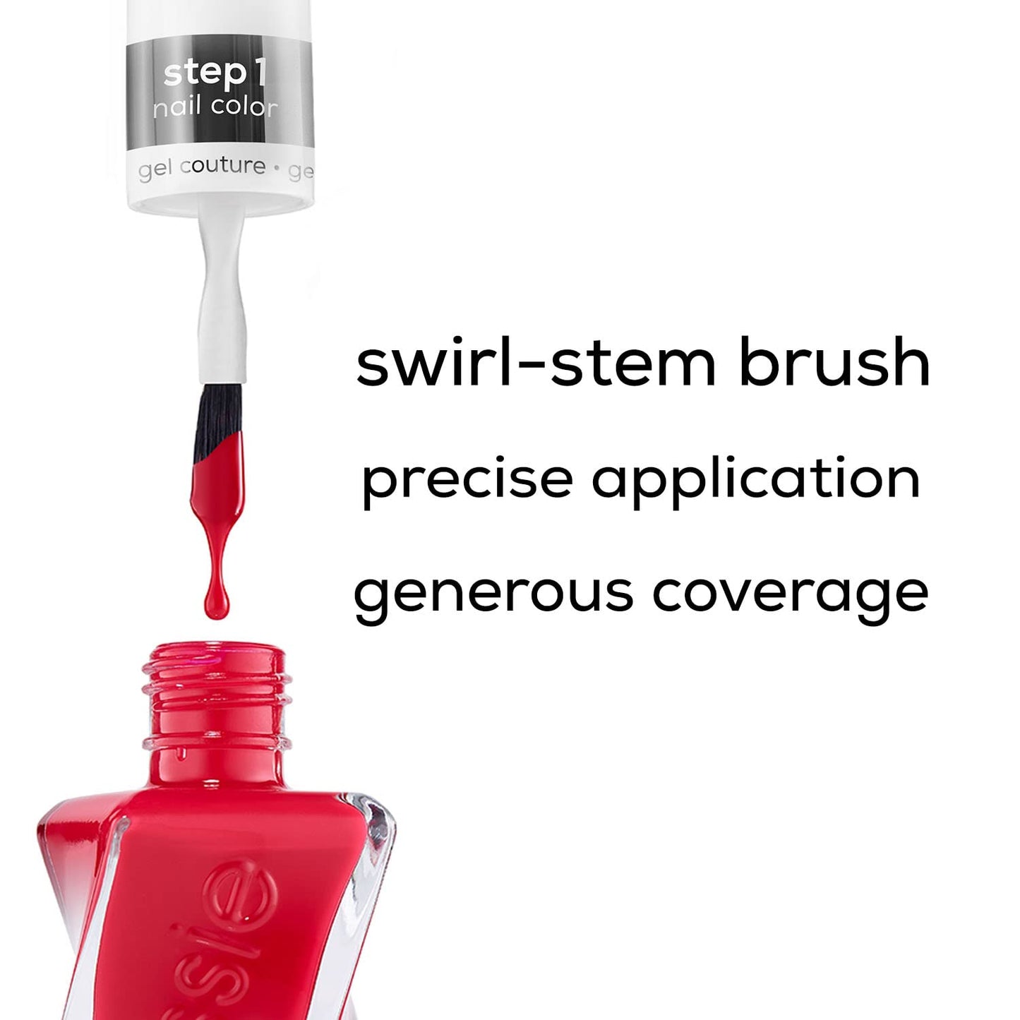 essie gel couture, Long-Lasting Nail Polish, 8-free Vegan, Fashion Freedom, Gray, Tassel Free, 0.46 fl oz