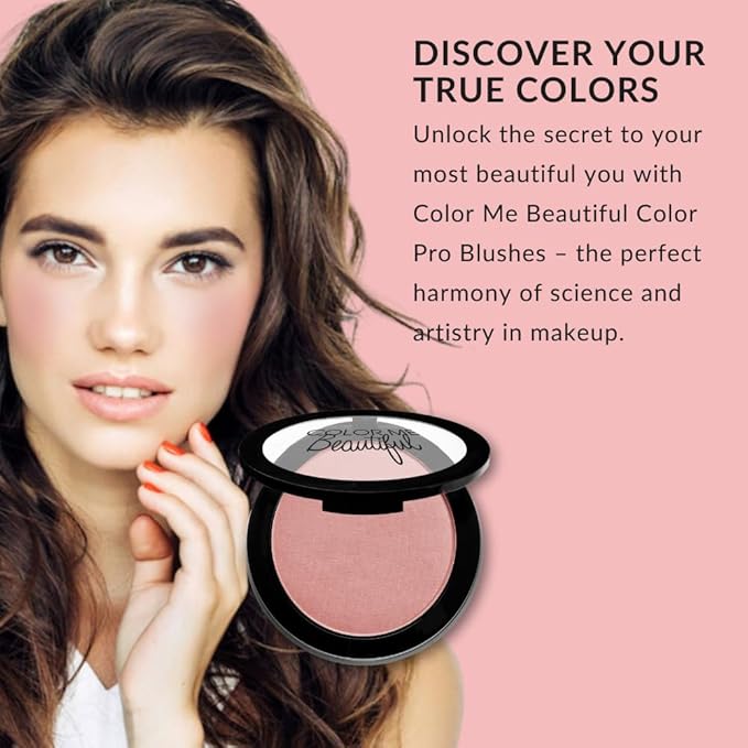 Color Pro Blush by Color Me Beautiful, Pressed Powder Blush with Buildable Coverage, Complexion Enhancing Makeup