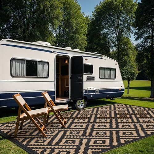 GENIMO Outdoor Rug, Waterproof Plastic Rugs 10'x14' - Image 3