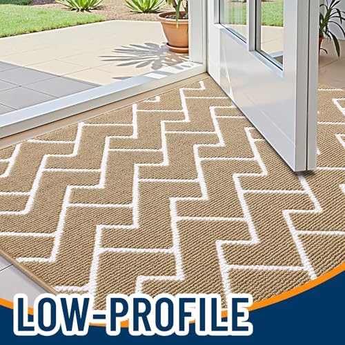 OLANLY Front Door Mat 32x20, Low-Profile Easy Clean Doormat - Image 3