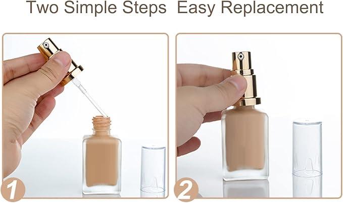 2Pack DW Foundation Pump for Estee Lauder Double Wear Pump 30ML Vacuum Pump Head Press Dedicated