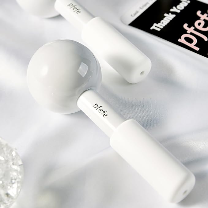 Ice Globes for Face & Eyes, Unbreakable Stainless Steel Cryo Sticks for Beauty Routines, Facials Cold Roller Cooling Globes for Puffiness, Wrinkles, Dark Circles, Headaches