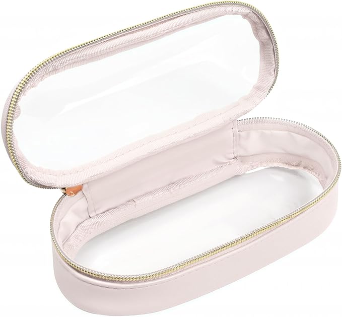 Clear Makeup Bag Small, TSA Approved Portable Toiletry Bag with Zipper Cosmetic Travel Bag Makeup Organizer Case Mini Makeup Pouch for Purse Car Organizer Bag for Women Men
