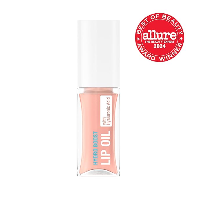 Neutrogena Hydro Boost Tinted Lip Oil with Hyaluronic Acid, glossy lip oil designed to hydrate & nourish lips while bringing out their natural color, Light Pink, .2 oz