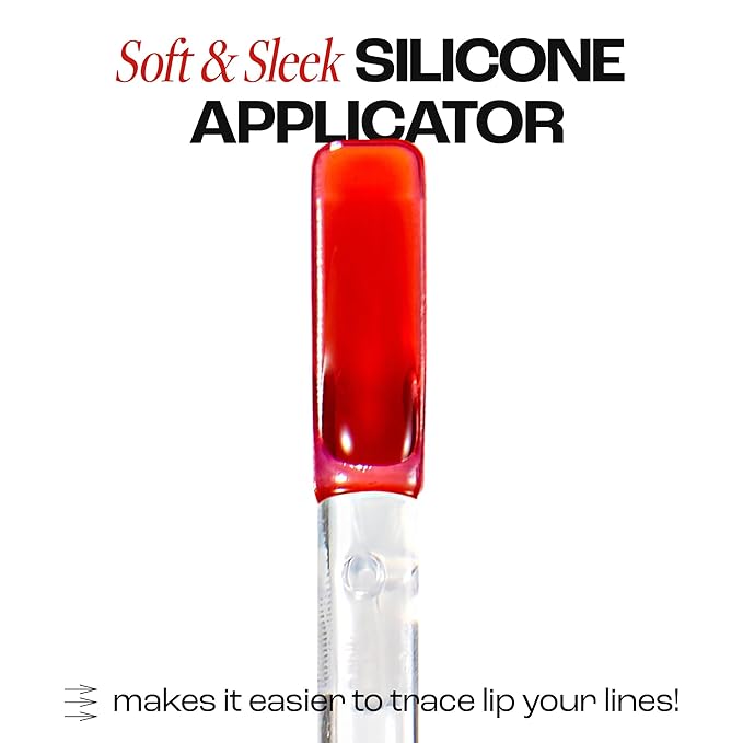 Rouge Star Plumping Lip Tattoo (0.17 oz) - 72-HR Long Lasting Waterproof Peel Off Lip Stain - Transfer-Proof, Non -Sticky Hydrating Matte Lip Tint Tattoo (Richly Red)
