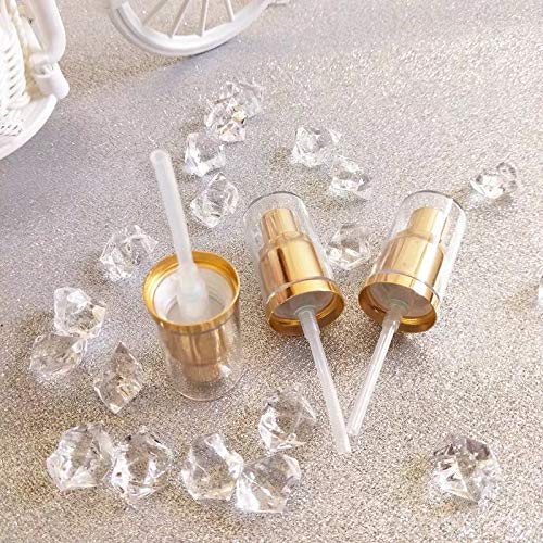 2pcs Replacement Pump for Foundation Bottle Compatible with Both Double Wear and Mac(Gold Color)