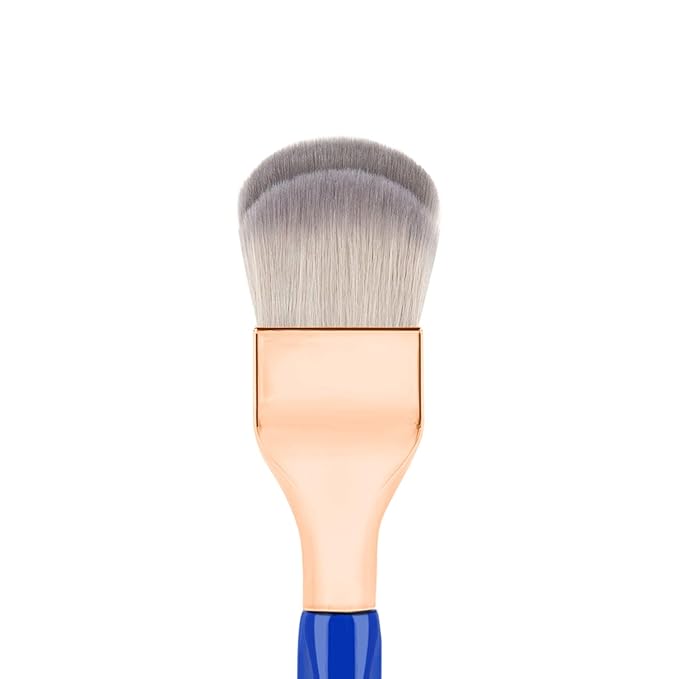 Bdellium Tools Professional Makeup Brush - Golden Triangle 952 Small Rounded Double Dome Blender - With All Vegan and Soft Synthetic Fibers, For Application & Blending (Blue, 1pc)