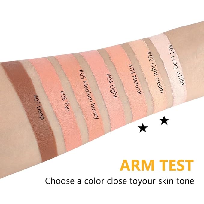 Kaely 2Pcs Pot Concealer Full Coverage Set,under Eye Brightener Concealer for Conceals Dark Circles,Waterproof Foundation Face Makeup Brush Kit,Color Correcting Concealer,02+03