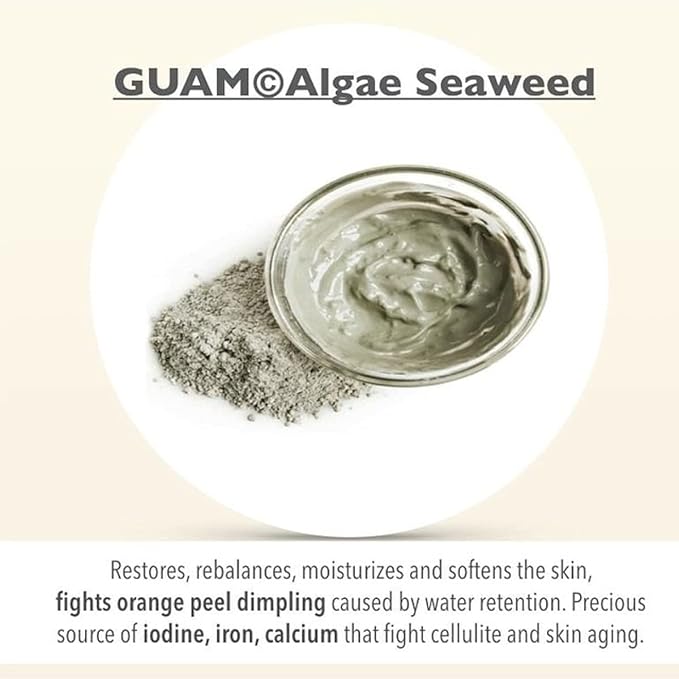 Guam Classic Strengthening Gel Mud Cream against Cellulite With Tourmaline and Far Infrared Rays (FIR Formula), After Care for Body Wraps to Prolong the Effect, 200 ML