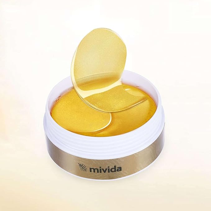 Caffeine & Hyaluronic-Acid Hydra-Gel Eye Pads - Anti Wrinkle Under Eye Patches, 60PCS | Gold Under Eye Patches For Puffy Eyes, Eye Bags and Wrinkles
