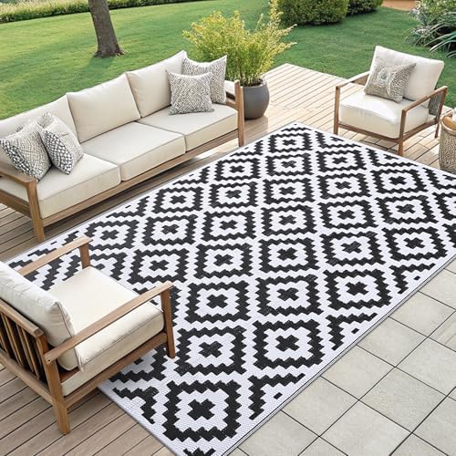 Smiry Outdoor Rug 9x18 ft Waterproof Reversible Boho Mat - Image 7