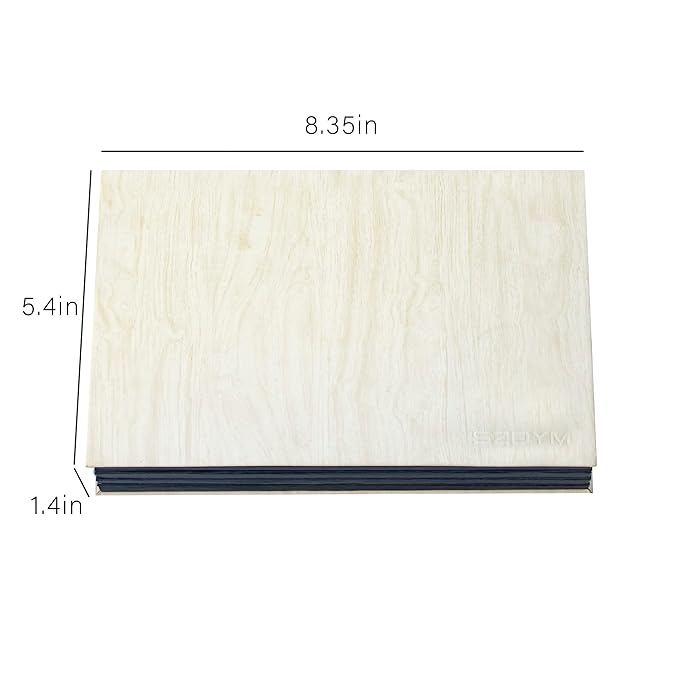 Strong 4-layers Empty magnetic palette book palette（White wood grain）+1pcs Makeup Depotting Spatula+50pcs Round Metal Stickers+50pcs Square Metal Stickers