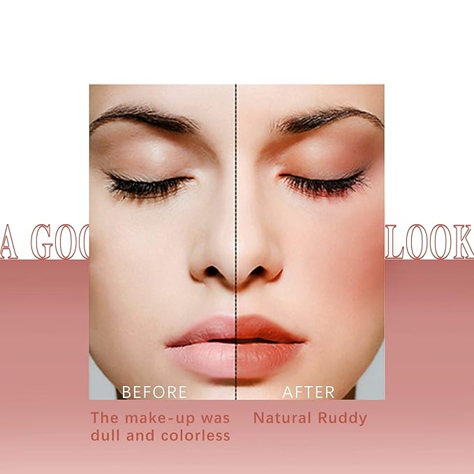 Cream Blush Stick for Cheeks Makeup,Waterproof Blush Face Stick Multi-Use Lip and Cheek Tint,Matte Finish Lightweight Easy to Blend Natural Cream Blusher Makeup for All Skin Tones-Coral Red