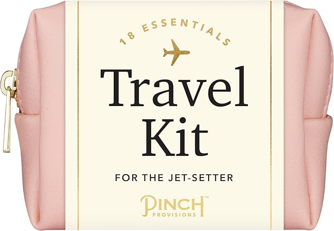 Pinch Provisions Travel Kit, includes 18 Must-Have Emergency Essential Items for Travelling, Ideal Road Trip or Airport Gift for Friends, Family & Peers, Portable Pouch