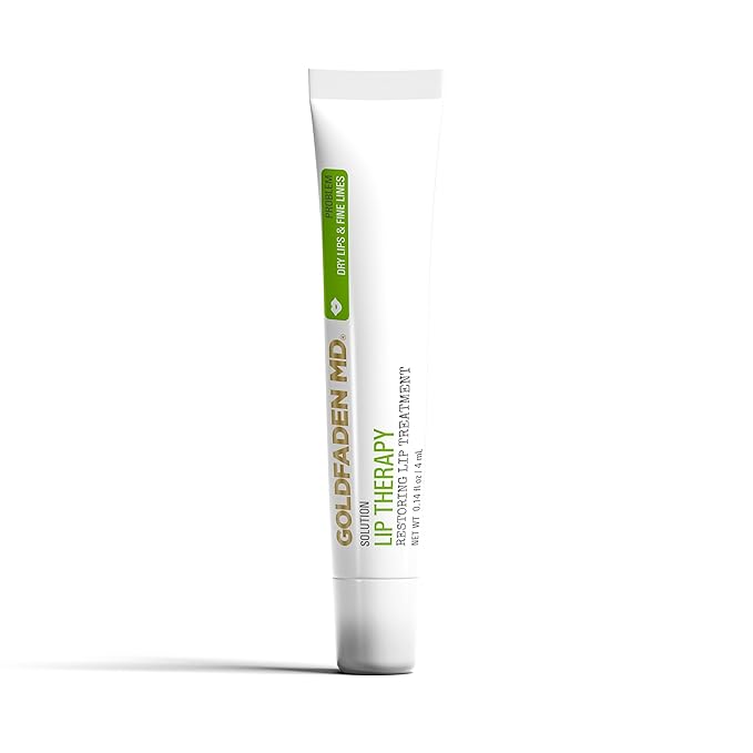 Goldfaden MD Lip Therapy | Restoring Lip Treatment | w/Peptides, Hyaluronic Acid, Fruit Berry Wax, Borage Oil, Rose Hip Oil & Vitamin E | Nourishes, Hydrates & Plumps Appearance 0.14 ﬂ oz / 4 mL
