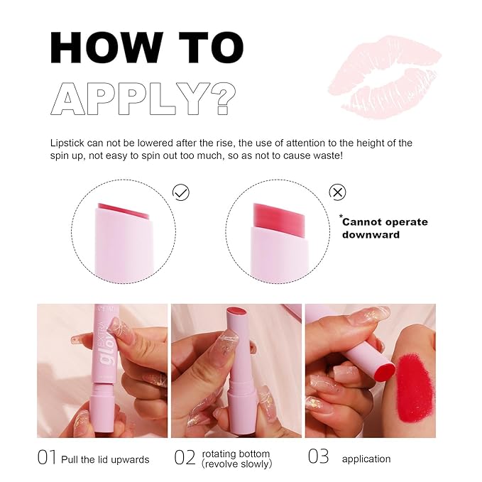 MAEPEOR Nourishing Lip Balm 8 Colors Smooth Moisturizing Lip Glow Gloss Non-Sticky and Long-lasting Hydrating Jelly Lip Balm for Women and Girls (Color 07)
