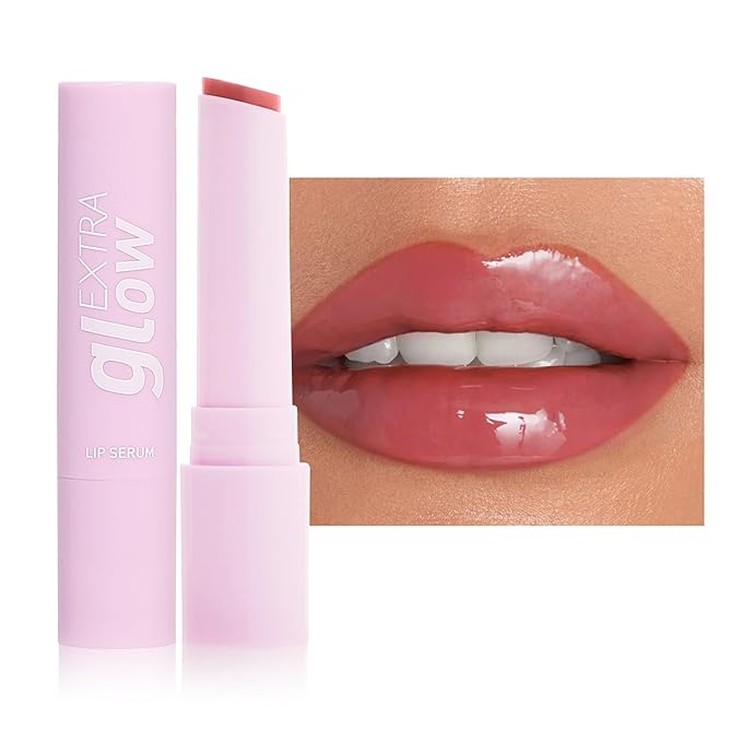 MAEPEOR Nourishing Lip Balm 8 Colors Smooth Moisturizing Lip Glow Gloss Non-Sticky and Long-lasting Hydrating Jelly Lip Balm for Women and Girls (Color 04)