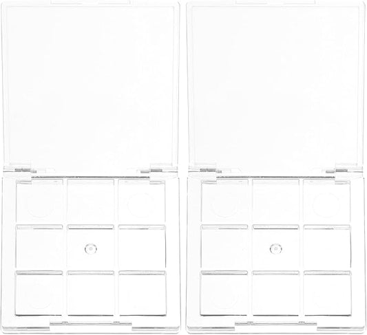 2pcs Empty Lipstick Palette Clear Lipstick Case Mini Highlighters Cross Body Bag Portable Makeup Organizer Storage Cases Sample Eye Shadow Plastic Empty Bracket Travel