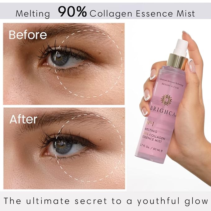 Melting 90% Collagen Essence Mist (2.7 Fl Oz) | Anti Aging, Renew Skin Cells and Protect Skin Barrier with 90% Marine Collagen and TriAqua Mender™