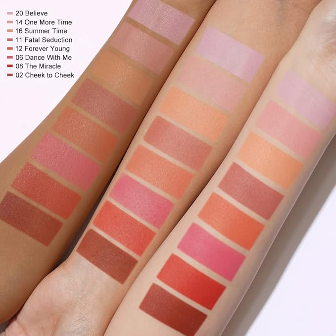 Oulac Purple Blush for Cheeks Blush Makeup| Highly Pigmented Cream Blush| Natural Matte Glow| Shape & Highlight Face| Cruelty-Free Blush with Rose Oil| N20 Believe 4.8g