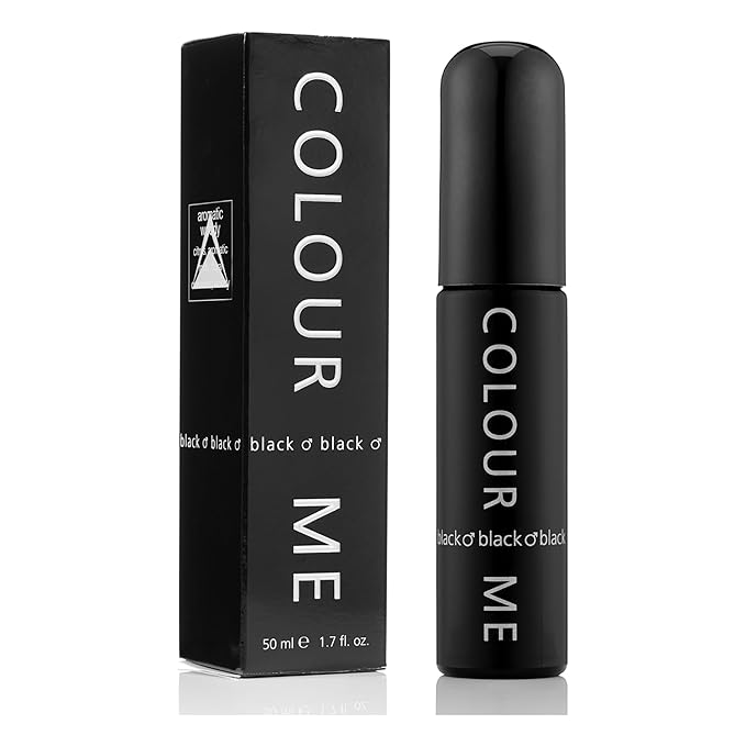 COLOUR ME Milton-Lloyd Black Homme - Eau de Parfum - Long Lasting Perfume for Men - Vanilla, Sandalwood Cologne for Men - Woody Men's Cologne - 1.7 oz