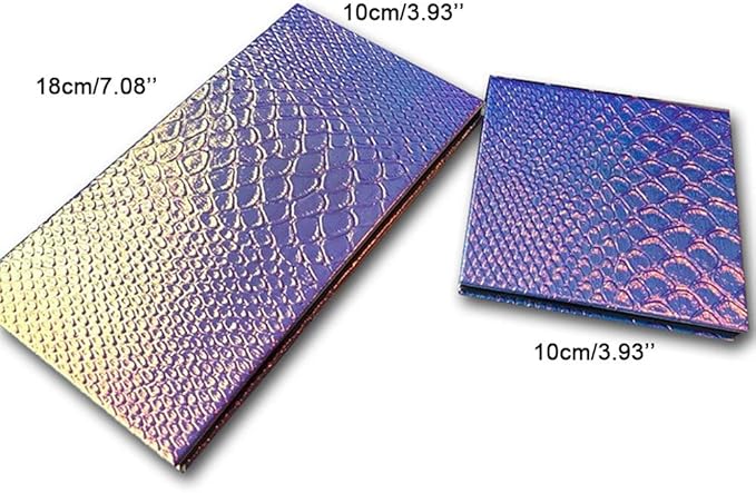 Magik Empty Mermaid Magnetic Makeup Eyeshadow Palette DIY Cosmetic Case with Free Pans (Large with 18 Pans)