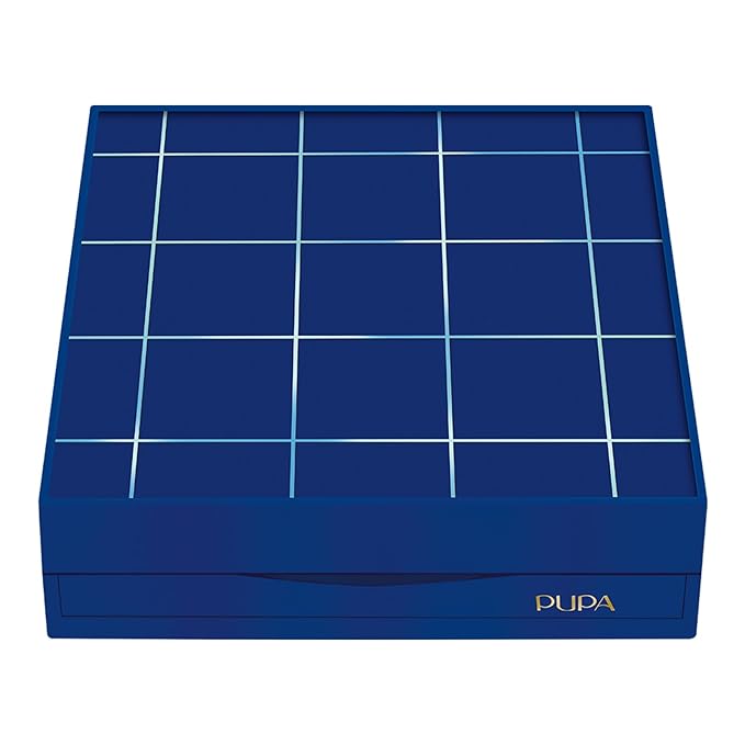 Pupa Milano Pupart M Makeup Palette, 004 Blue, 0.6 oz - Makeup Kit - Blush - Concealer - Highlighter - Eyeshadow - Lip Gloss - Lip Cream - Face Makeup