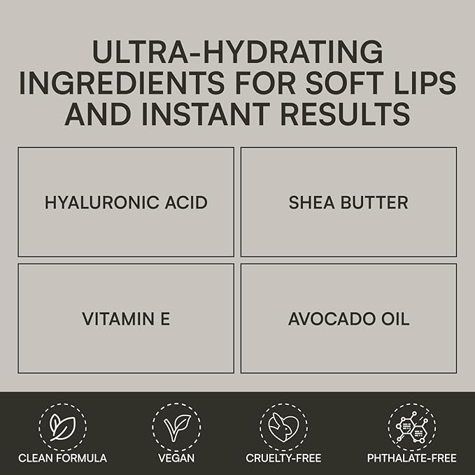 Vanilla Lip Balm - Soothing and Hydrating Lip Balm for Men and Women - Infused with Hyaluronic Acid, Shea Butter and Vitamin E - 30g