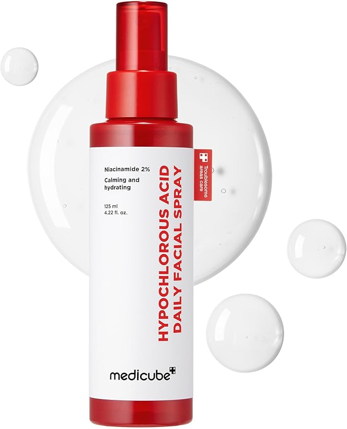medicube Power Soothing Spray | Hypochlorous Acid Spray For All Skin Types, Delicate Skin | Daily Skin Solution & Post-Sun Care | HOCI Facial Mist for Soothing & Calming | Korean Skincare | 4.22 fl.oz