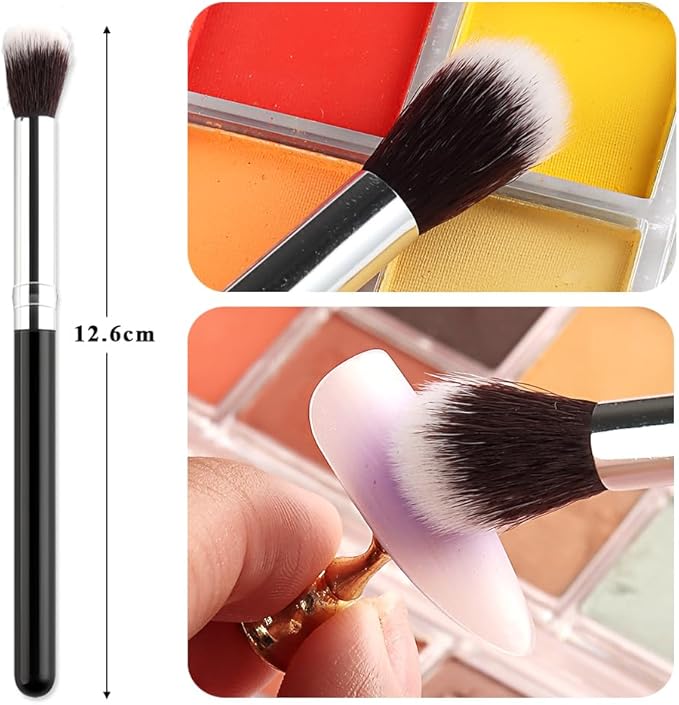 Neon Phosphor Nail Pigment Powder Palette, 9 Colors Solid Pigment Powder for Nails, Fluorescent Glitter Aura Nails Rubbing Dust with Ombre Nail Brush & Sponge Sticks Manicure Art DIY Accessories