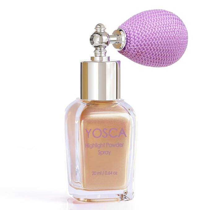 Highlighter Powder Spray, 20ML Cosmetic Grade High Gloss Body Shimmer Powder Fairy Dust Highlighter Sparkle Face Makeup Setting Magic Diamond Glitter Spray Shimmer Face Body Skin Hair Clothes