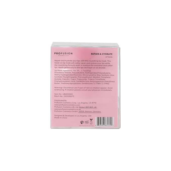 Profusion Cosmetics Empowered Butterfly Repair and Hydrate Lip Mask, Moisturizer Designed for Care and Treatment, Clean Beauty Product Nourishes Healthy Skin and softer, smoother pout