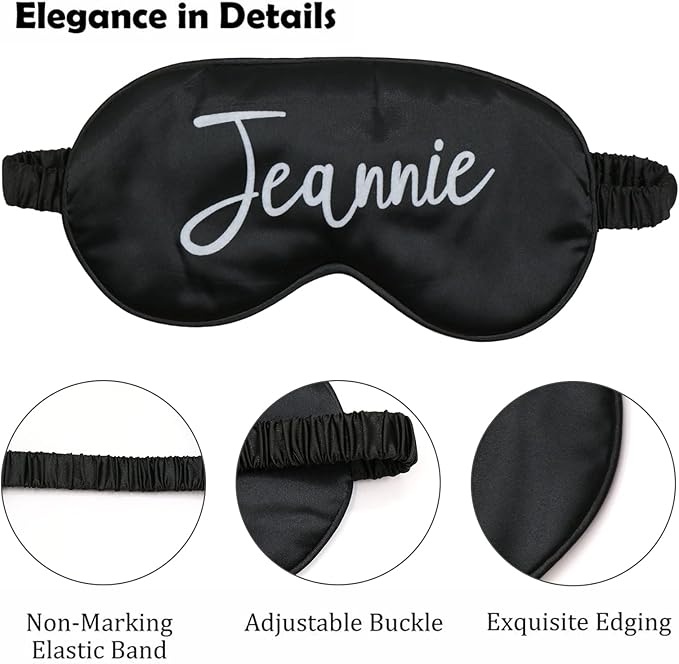 Custom Eye Mask,Add Your Image Text Personalized Sleep Shade Soft Blindfold Eyemask Blackout Eye Cover with Adjustable Strap for Full Night's Sleep,Travel and Nap White