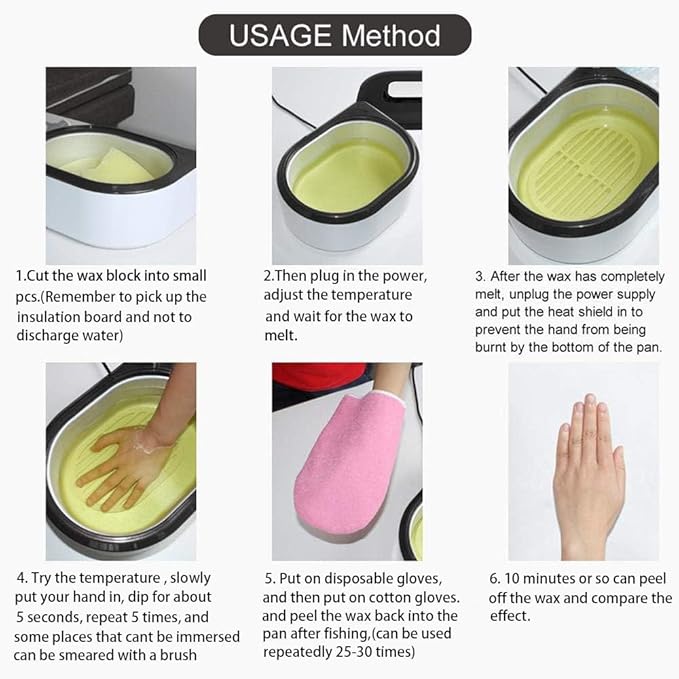 Paraffin Wax Machine for Hand and Feet，Touchscreen Paraffin Wax Warmer with 1.98lb Wax Moisturizing Paraffin Spa Wax Bath Kit, Large Capacity at Home for Smooth and Soft Skin（White）