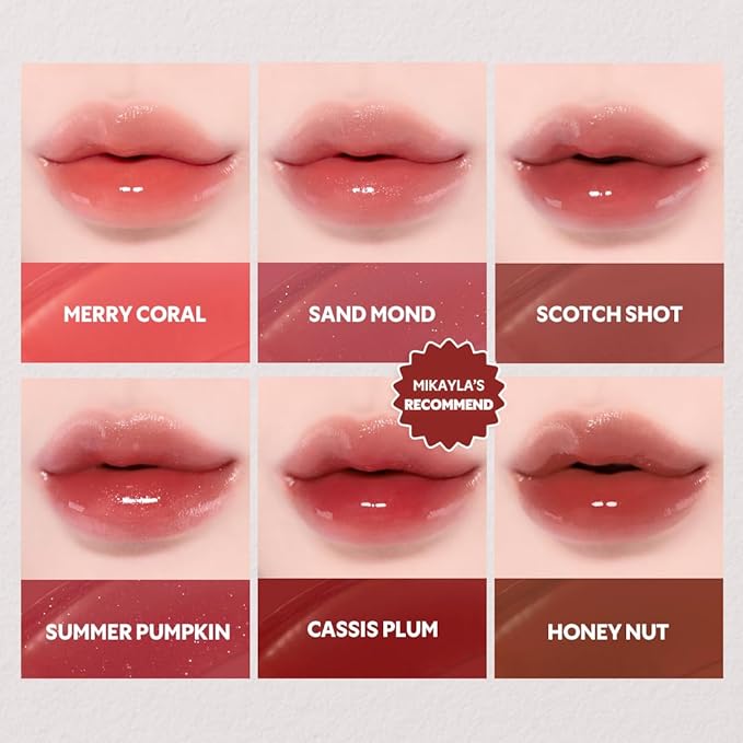 TIRTIR [*Mini Size Waterism Tinted Lip Gloss #09 Salmon Syrup, 0.06 Fl Oz – Kiss Ready Lipgloss, 12H Long Lasting Non Sticky Natural Tinted Glow Korean Multiuse Cheek and Lip Tint for Women gift