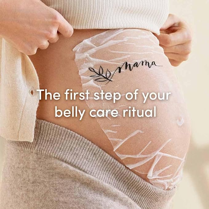 Evereden Soothing Belly Mask for Stretch Marks - 2nd/3rd Trimester Size | 1 count | Belly Mask for Pregnancy | Clean Pregnancy Skincare | Non-toxic and Fragrance Free